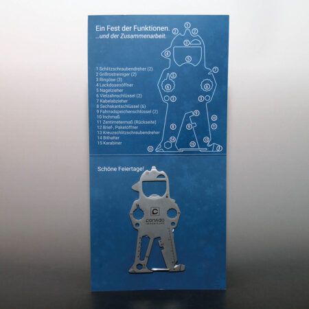 Große Multitoolfigur mit Grußkarte